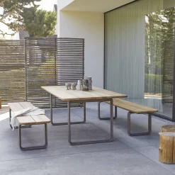 Harper - Ensemble De Jardin En Teck Massif Et Aluminium 6 Places
