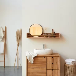 Sasha - Etagère De Salle De Bain En Teck Massif 100 Cm