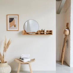 Ugo - Etagère De Salle De Bain En Teck Massif 100 Cm