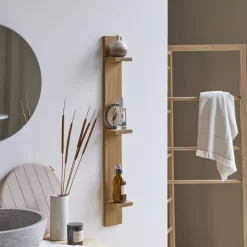 Bahya - Etagère De Salle De Bain Verticale En Teck Massif