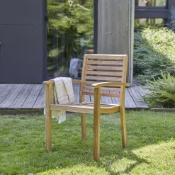 Andria - Fauteuil De Jardin En Teck Massif