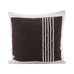 Yarn - Housse De Coussin En Coton 50x50 Cm, Brown