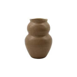 Juno - Vase En Argile, Camel, 22 Cm