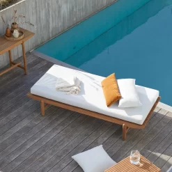 Fado - Méridienne De Jardin En Teck Massif