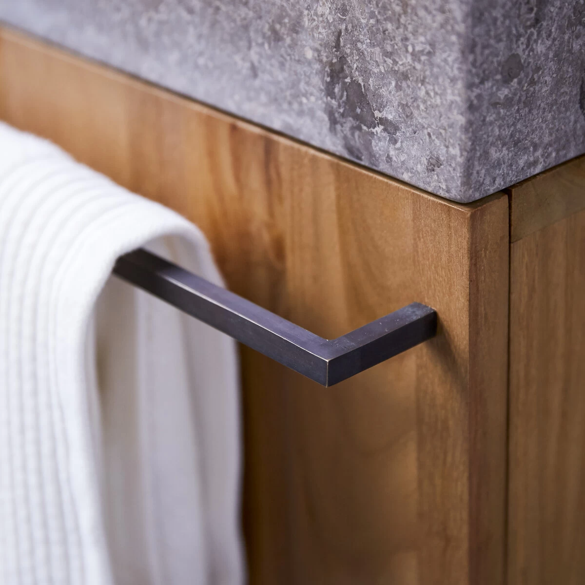 Stelle - Meuble Lave Main En Teck Massif Et Marbre Grey – Image 6