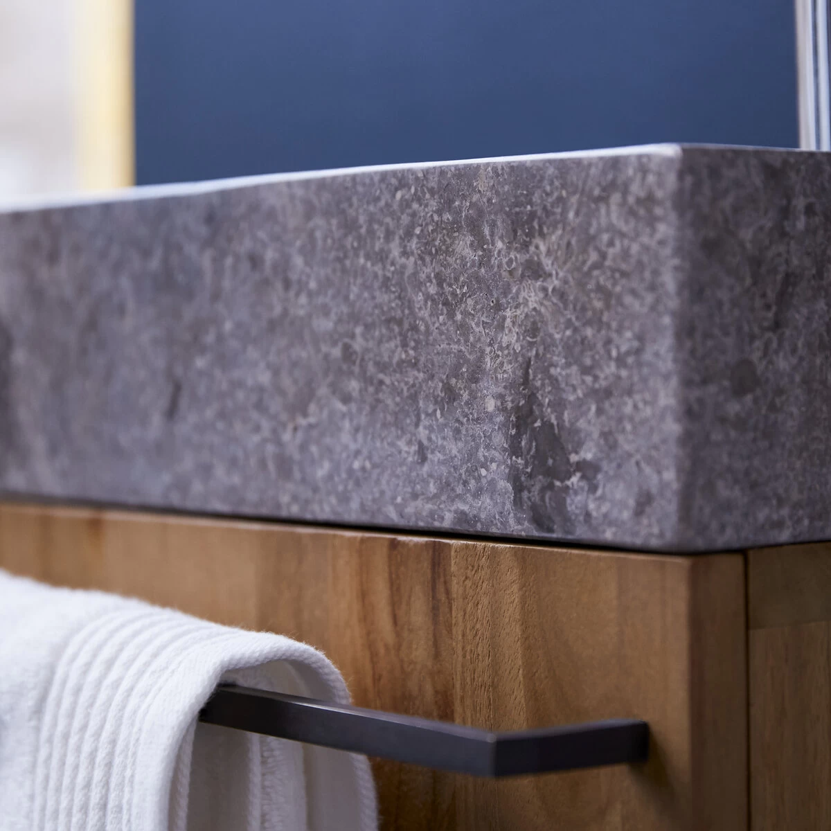 Stelle - Meuble Lave Main En Teck Massif Et Marbre Grey – Image 7