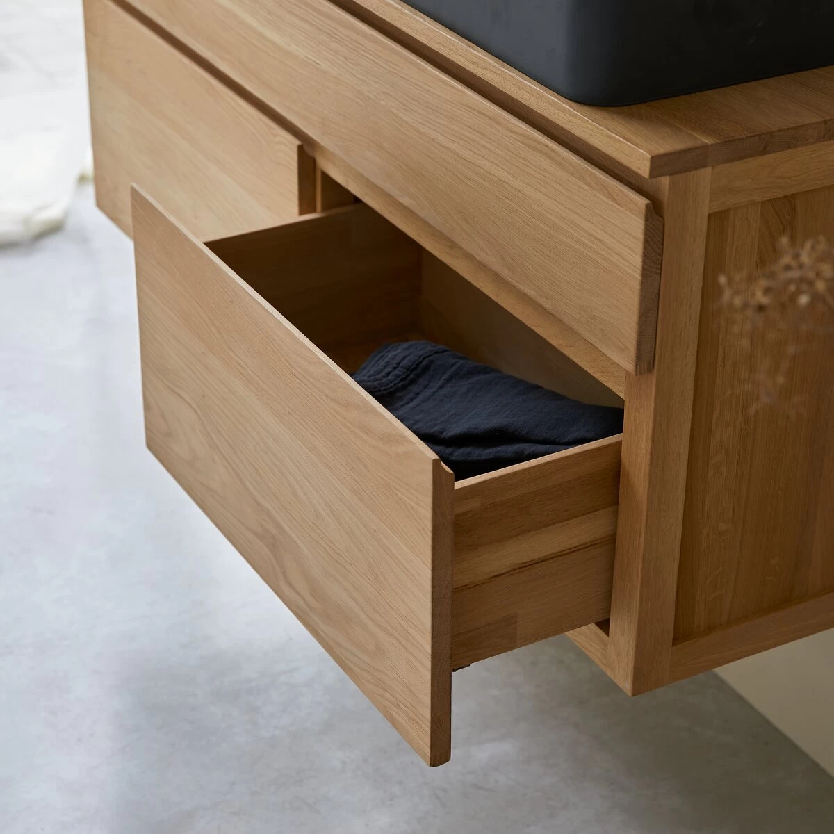 Jacob - Meuble Sous Vasque En Chêne Massif 120 Cm – Image 5