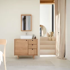 Jonàk - Meuble Sous Vasque En Chêne Massif 95 Cm
