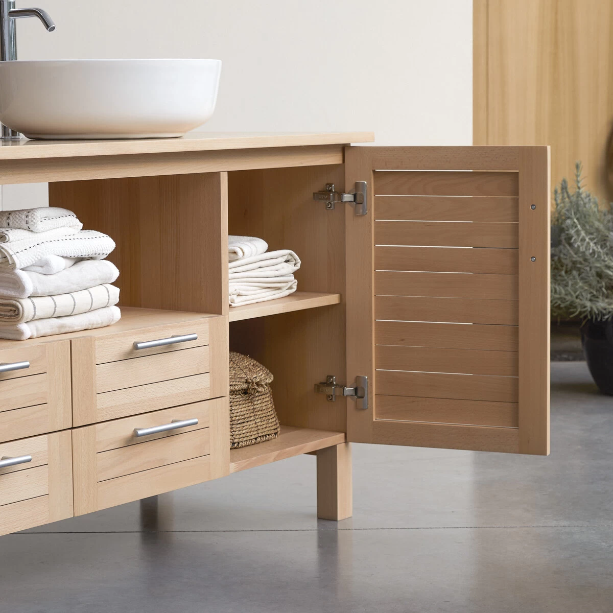 Soho - Meuble Sous Vasque En Hêtre Massif 165 Cm – Image 2