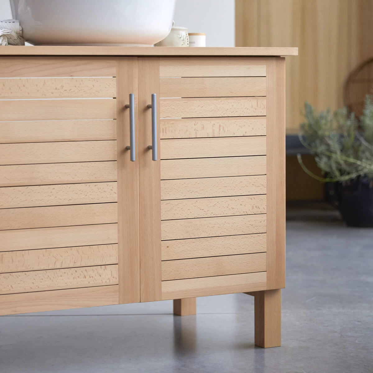 Soho - Meuble Sous Vasque En Hêtre Massif 85 Cm – Image 6