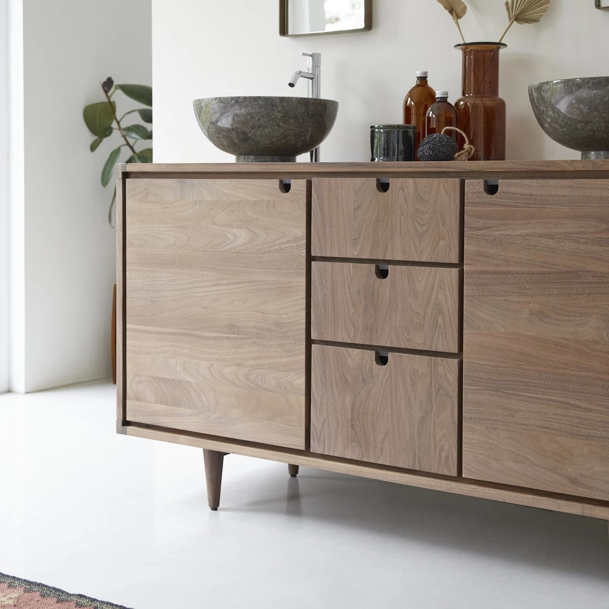 Jonàk - Meuble Sous Vasque En Noyer Massif 145 Cm – Image 7