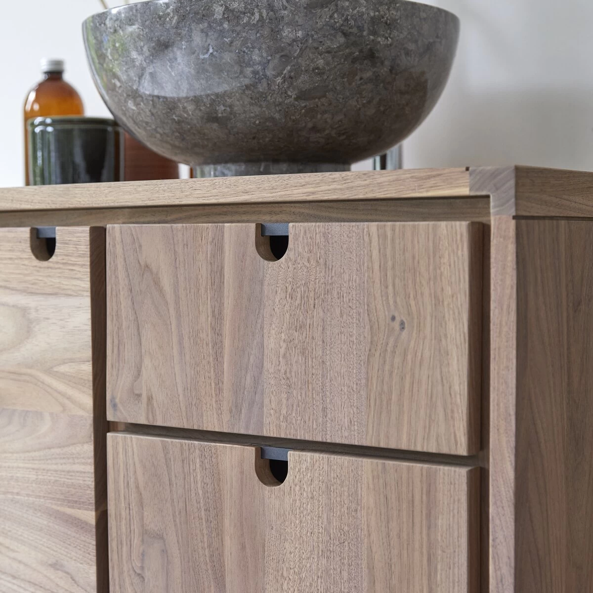 Jonàk - Meuble Sous Vasque En Noyer Massif 95 Cm – Image 8