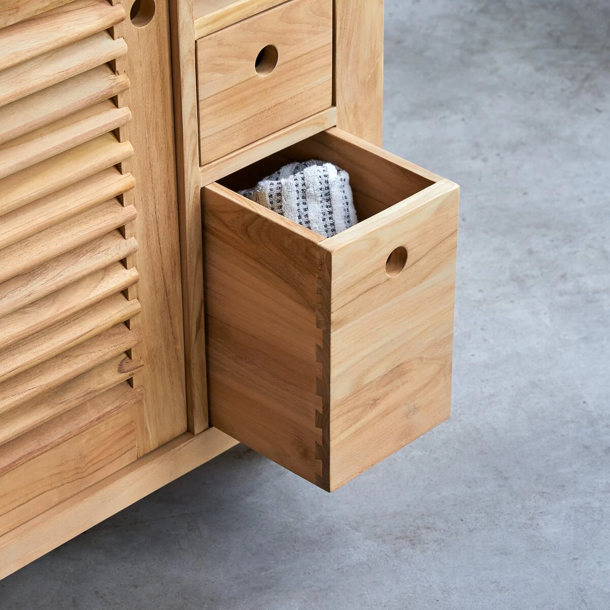 Coline - Meuble Sous Vasque En Teck Massif 145 Cm – Image 6