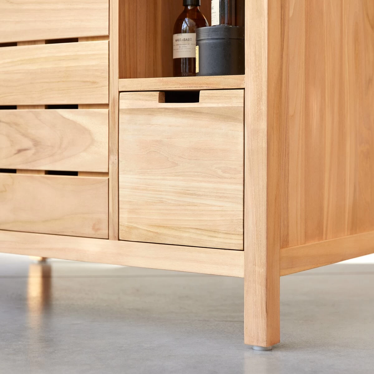 Serena - Meuble Sous Vasque En Teck Massif 100 Cm – Image 6