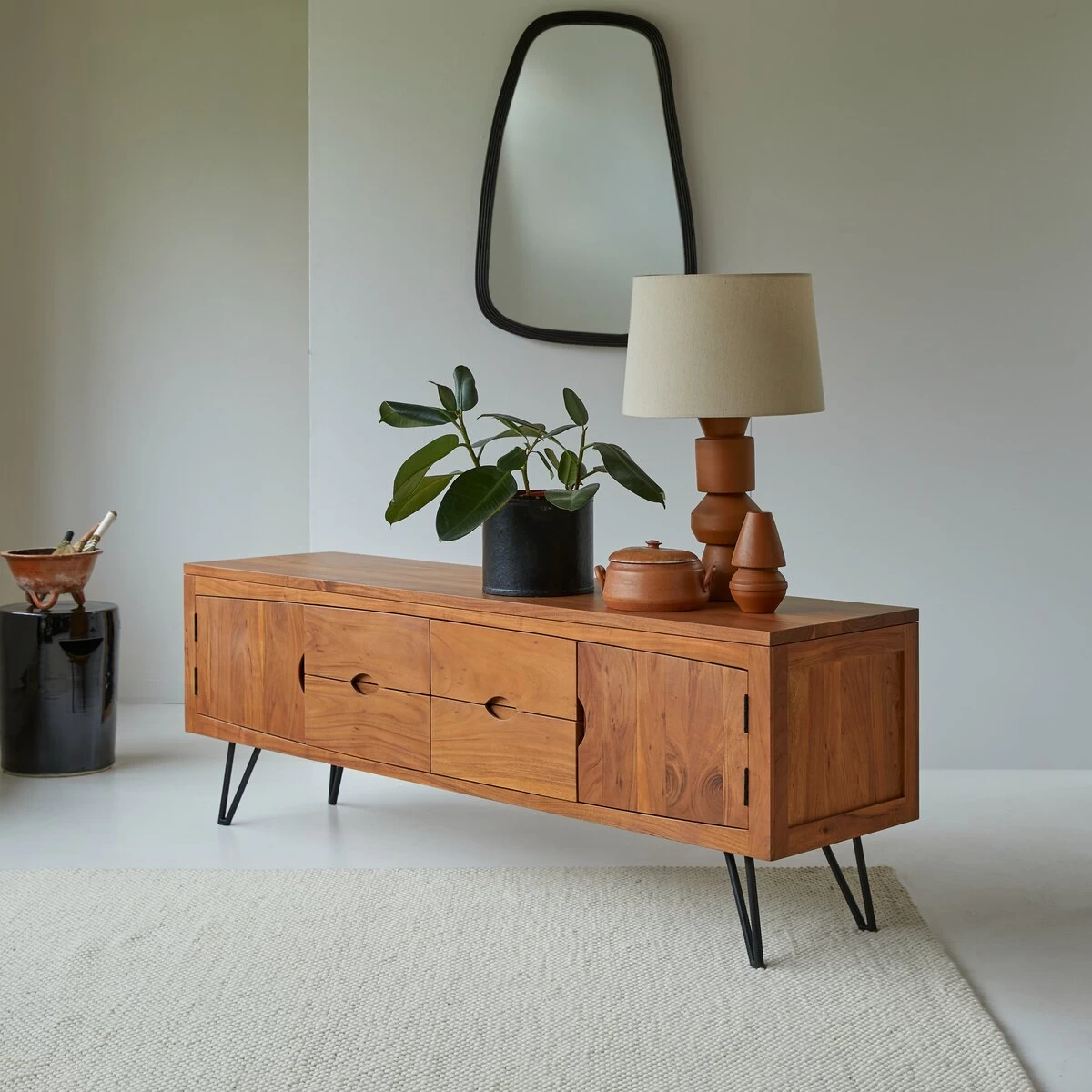 Bonnie - Meuble TV En Acacia Massif 180 Cm – Image 4