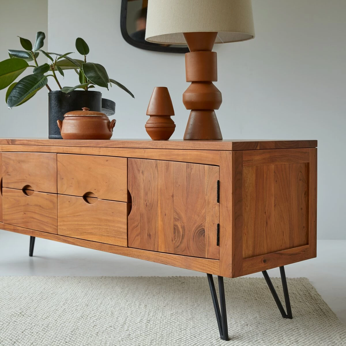 Bonnie - Meuble TV En Acacia Massif 180 Cm – Image 6