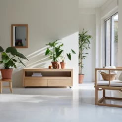 Anoa - Meuble TV En Chêne Massif 140 Cm