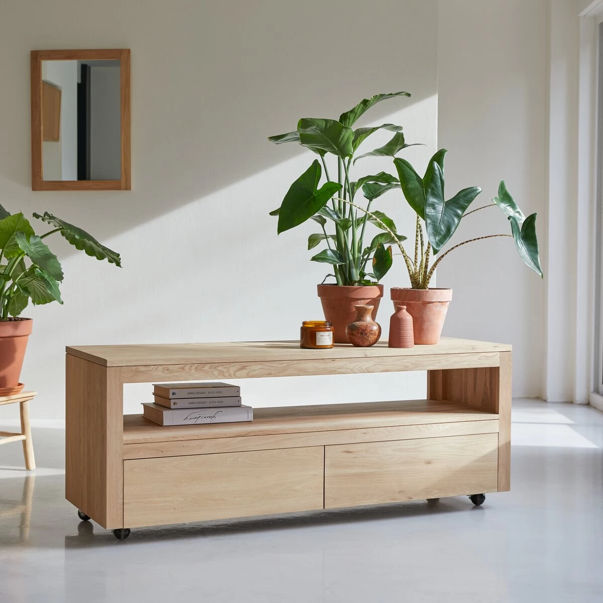 Anoa - Meuble TV En Chêne Massif 140 Cm – Image 4