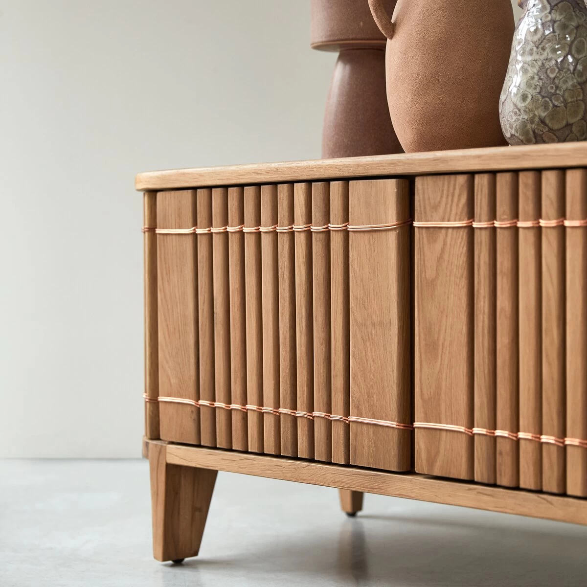 Koppar - Meuble TV En Chêne Massif 160 Cm – Image 4