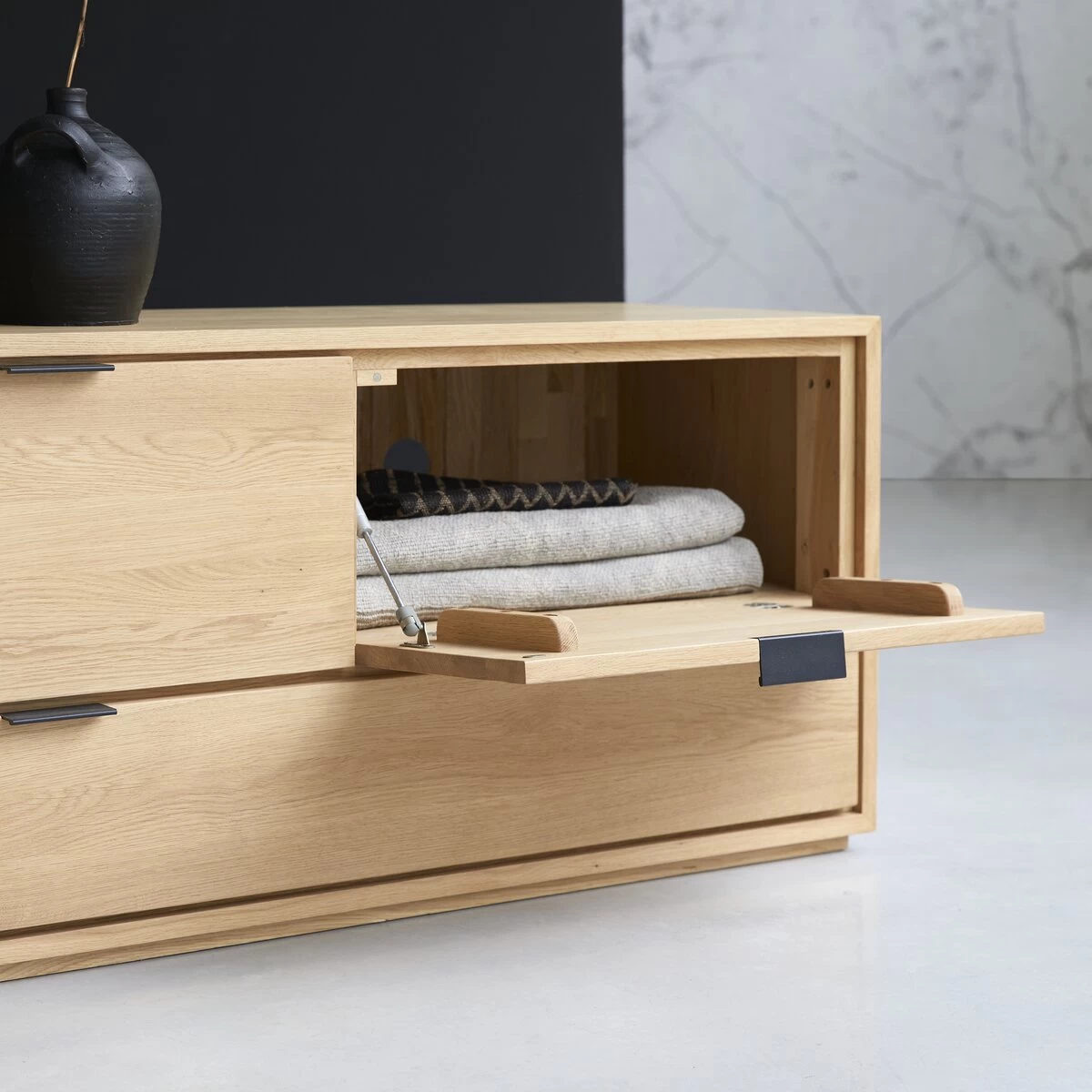 Senson - Meuble TV En Chêne Massif 120 Cm – Image 2