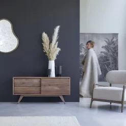 Esmée - Meuble TV En Noyer Massif 130 Cm