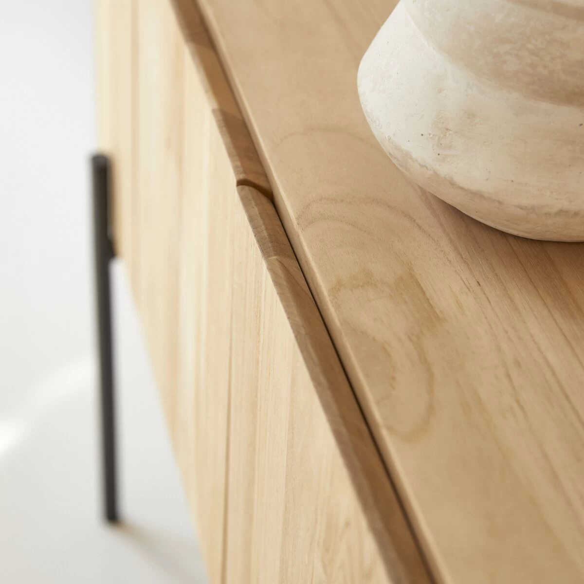 Honorine - Meuble TV Haut En Teck Massif 170 Cm – Image 7