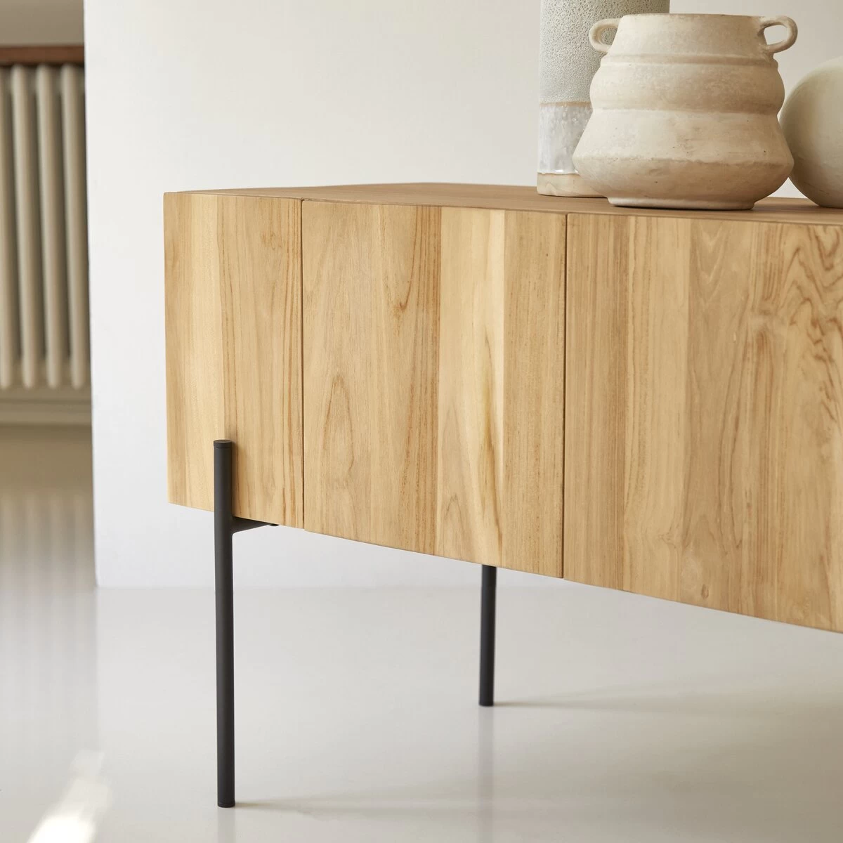 Honorine - Meuble TV Haut En Teck Massif 170 Cm – Image 8