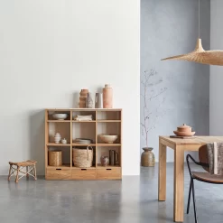 Miho - Console En Chêne Massif Et Terrazzo Premium Pink