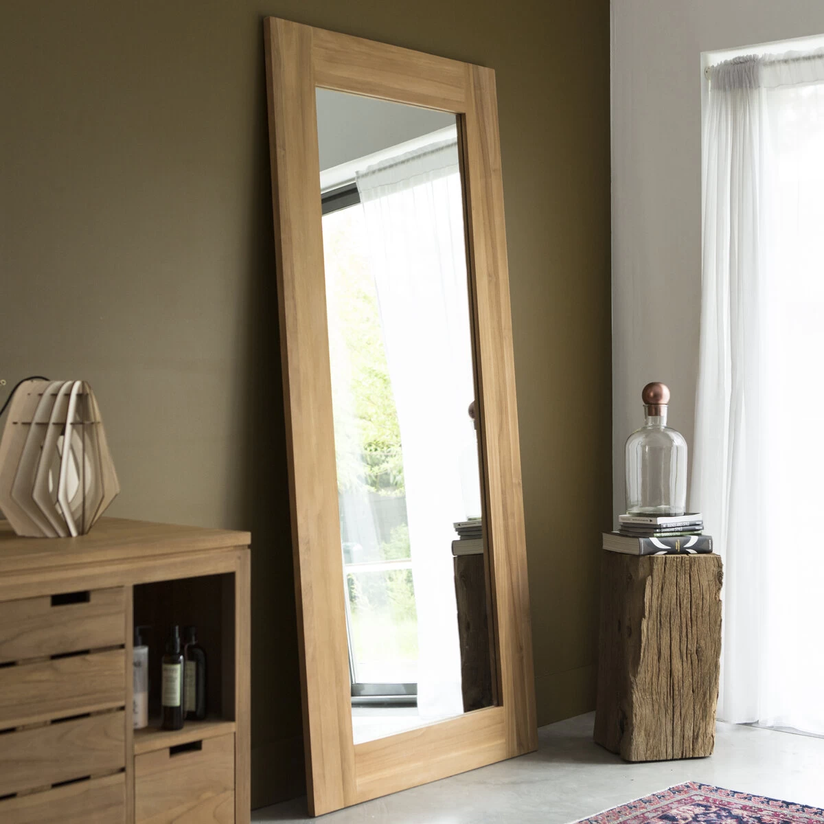 Square - Miroir En Teck Massif 200x90 Cm – Image 2