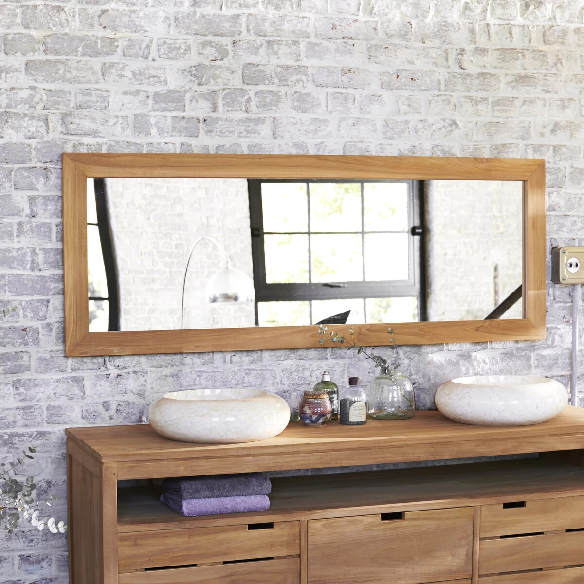 Tona - Miroir En Teck 160x60 Cm