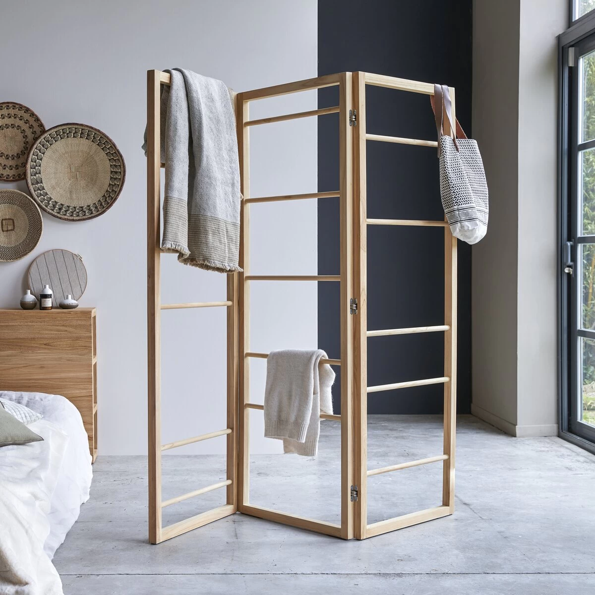 Anton - Paravent En Teck Massif