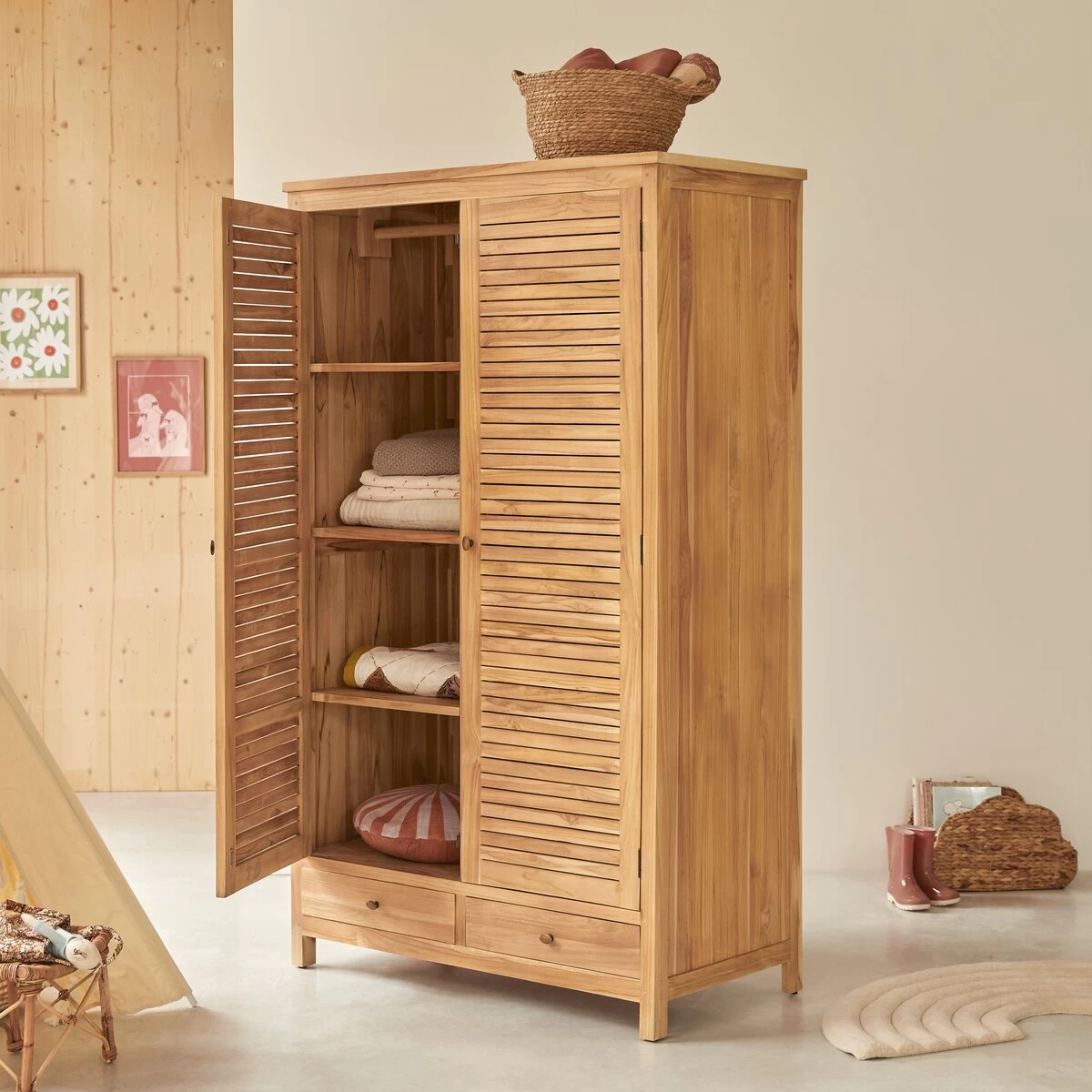 Suzette - Armoire Enfant En Teck Massif – Image 4