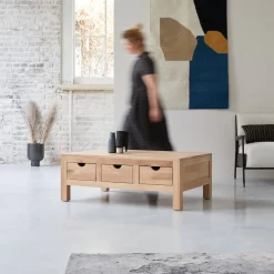 Oliver - Table Basse En Chêne Massif