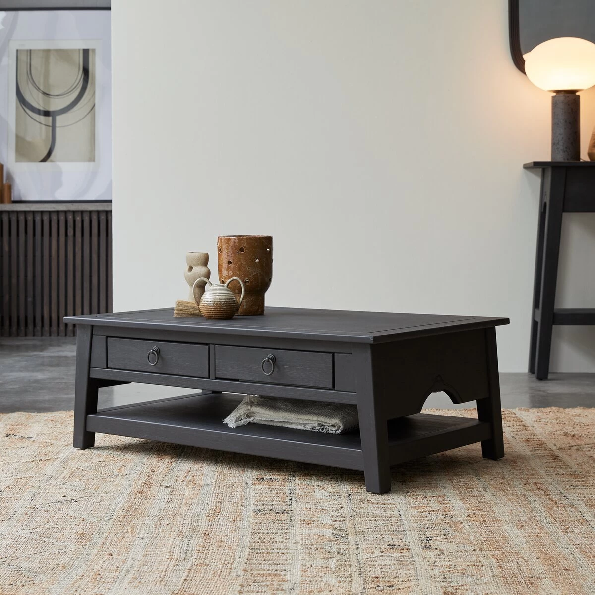 Thaki Black - Table Basse En Pin Massif – Image 4