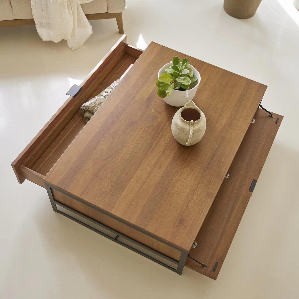 Urban - Table Basse Rangement En Acacia Massif – Image 2