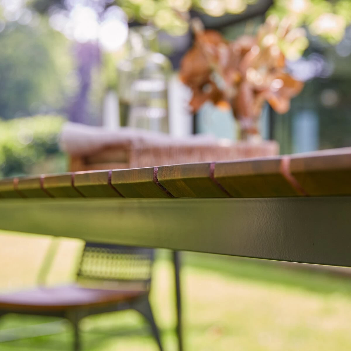 Toscane - Table De Jardin En Teck Massif Et Métal 6/8 Pers. – Image 5