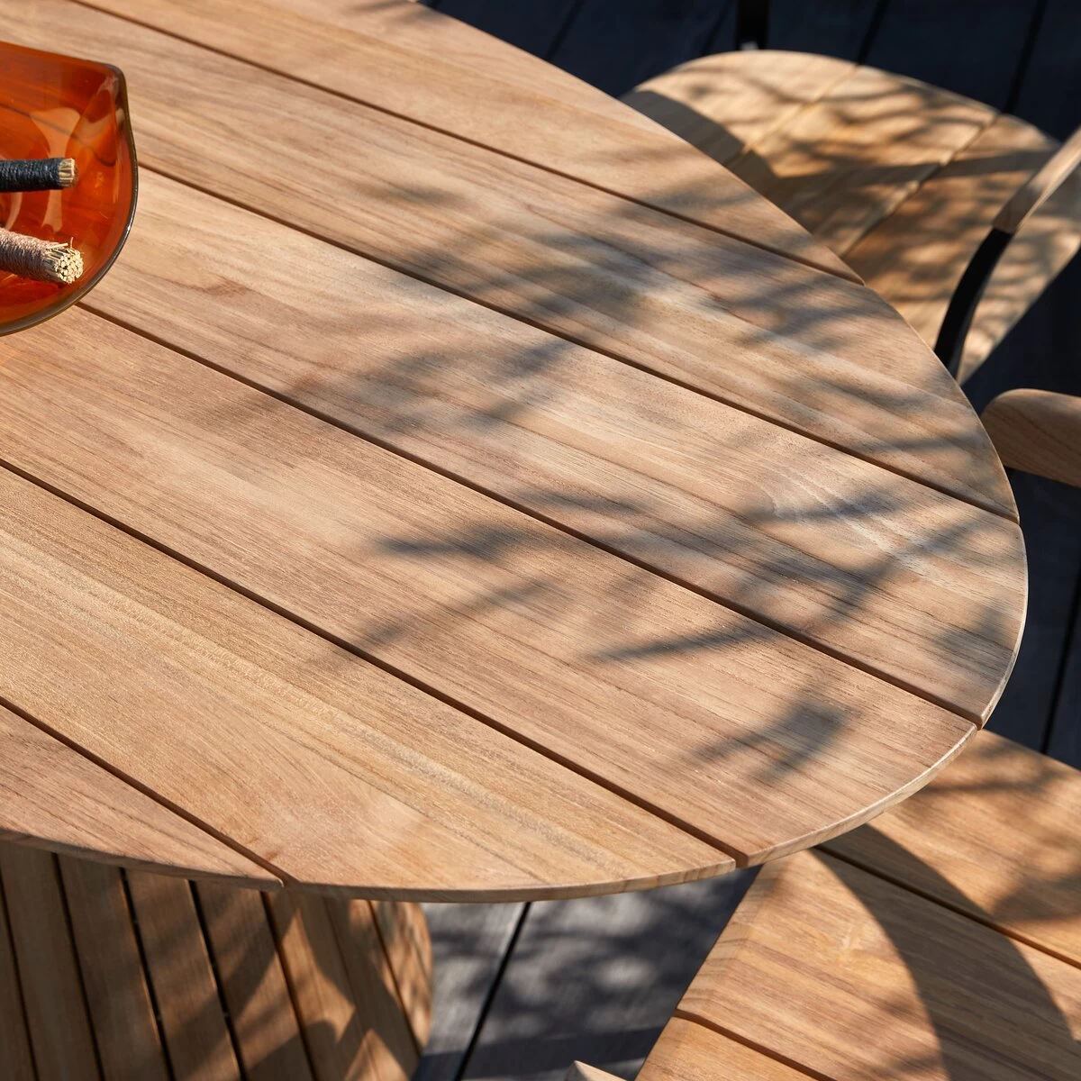 Paloma - Table De Jardin Ovale En Teck Massif 6 Pers. – Image 2