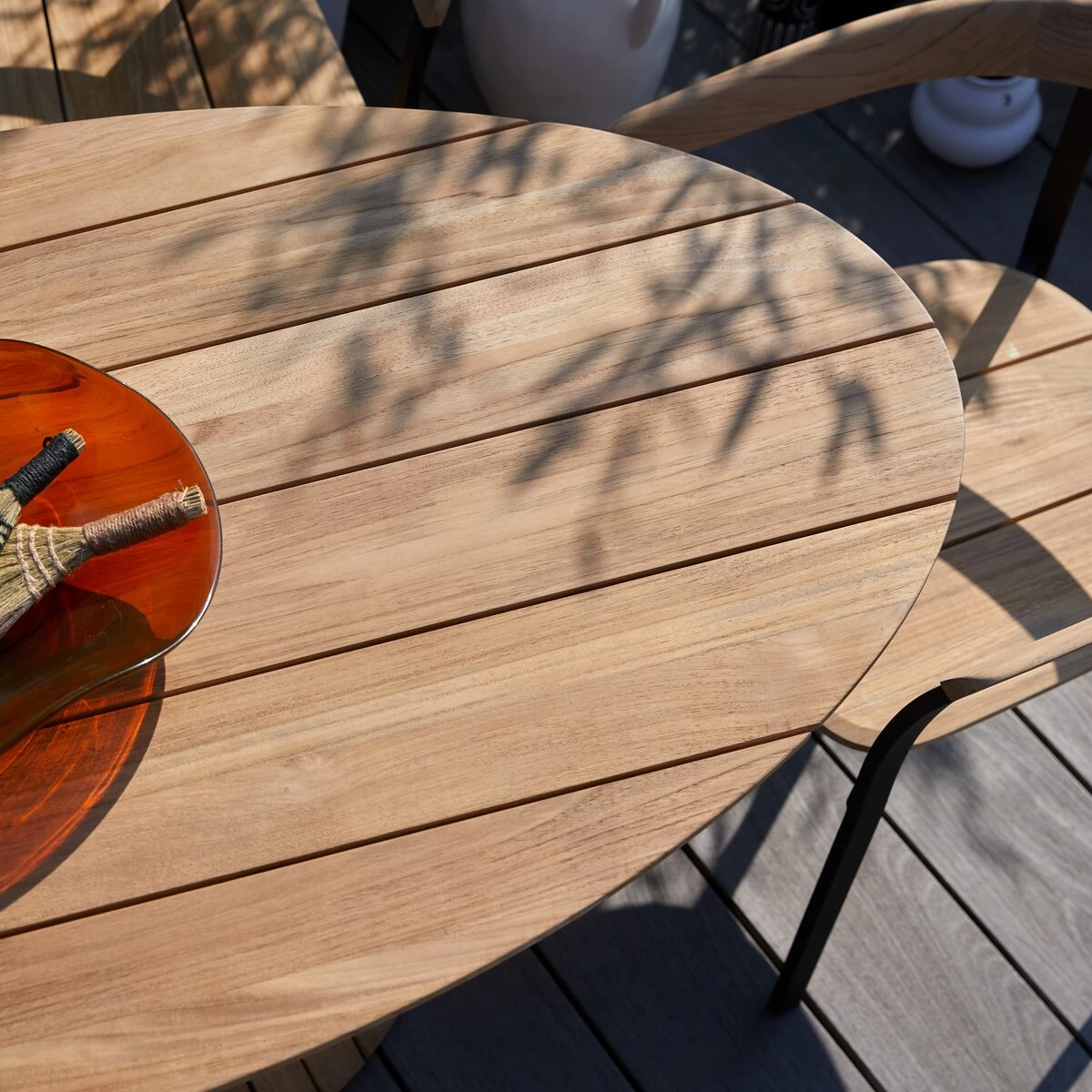 Paloma - Table De Jardin Ovale En Teck Massif 6 Pers. – Image 3