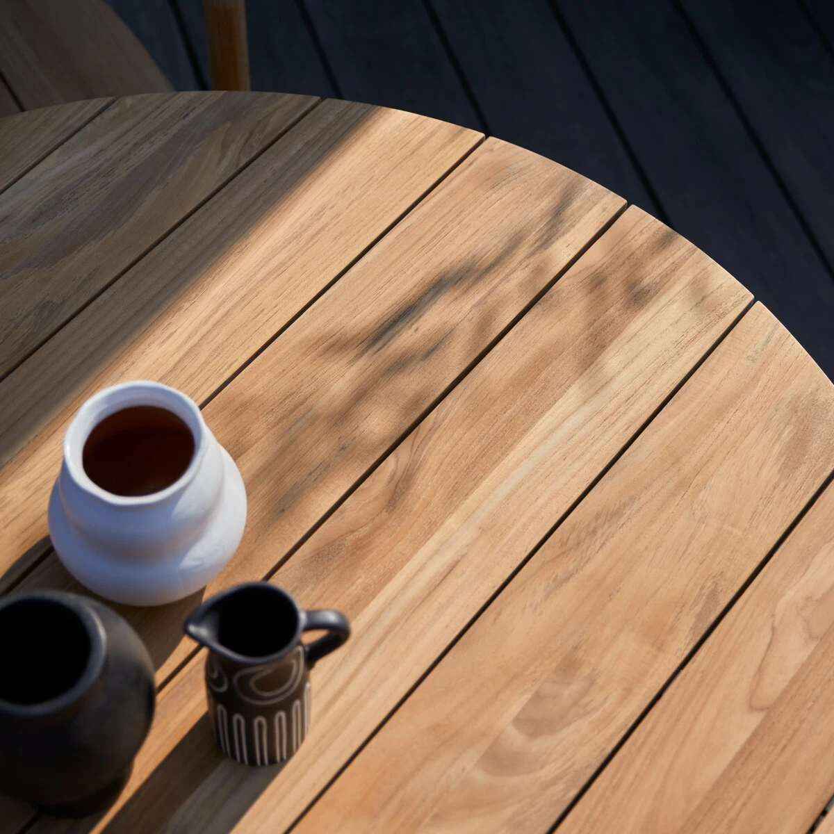 Paloma - Table De Jardin Ronde En Teck Massif 6 Pers. – Image 2