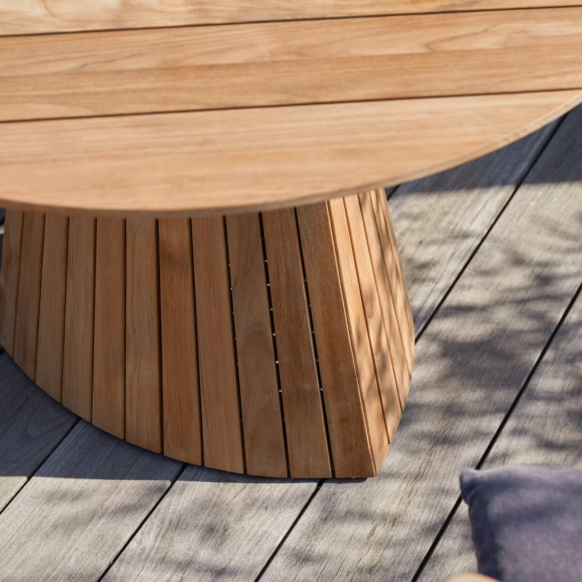Paloma - Table De Jardin Ronde En Teck Massif 6 Pers. – Image 4