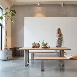 Harper - Table En Teck Massif Et Aluminium 6/8 Pers.