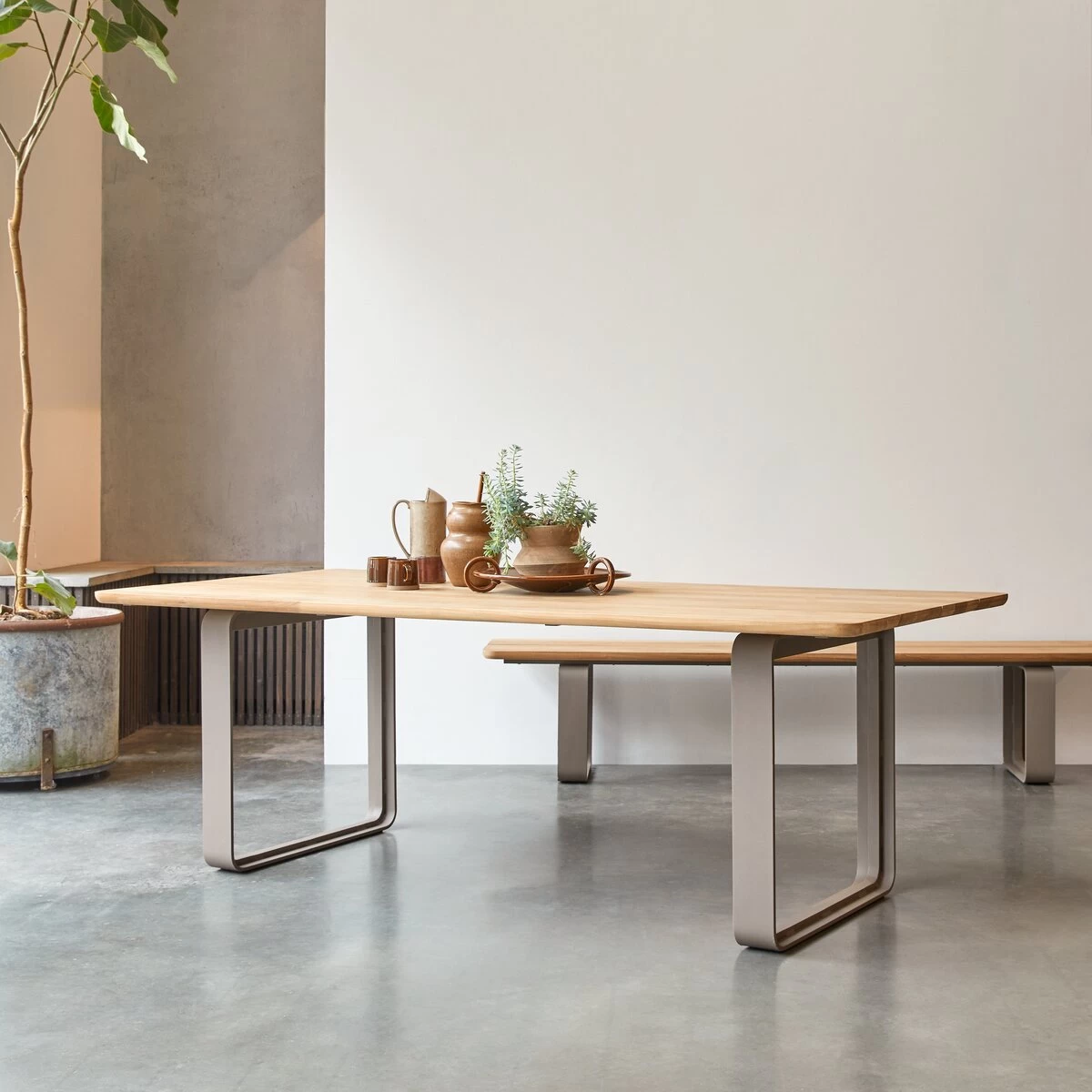 Harper - Table En Teck Massif Et Aluminium 6/8 Pers. – Image 4