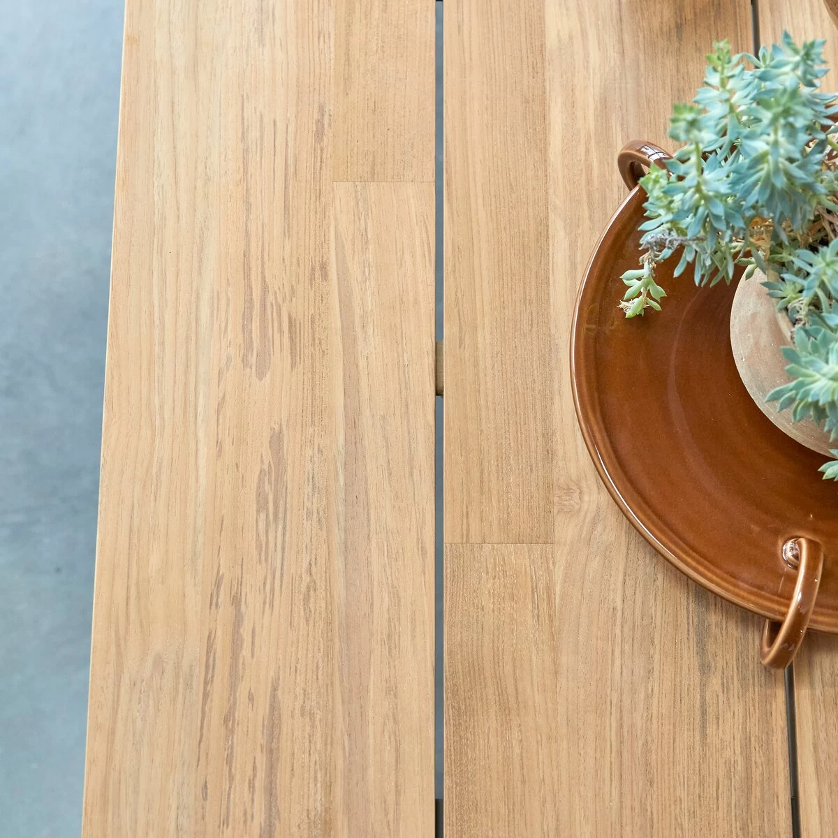 Harper - Table En Teck Massif Et Aluminium 6/8 Pers. – Image 6