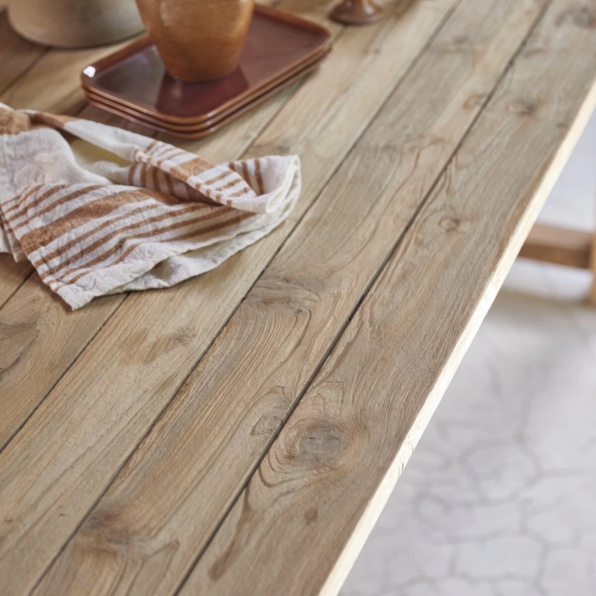 Teresa - Table De Jardin En Teck Massif Recyclé 6-8 Pers – Image 3