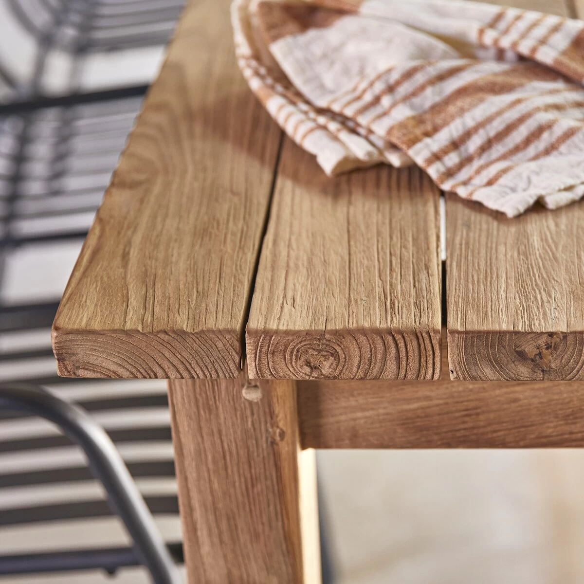 Teresa - Table De Jardin En Teck Massif Recyclé 6-8 Pers – Image 6