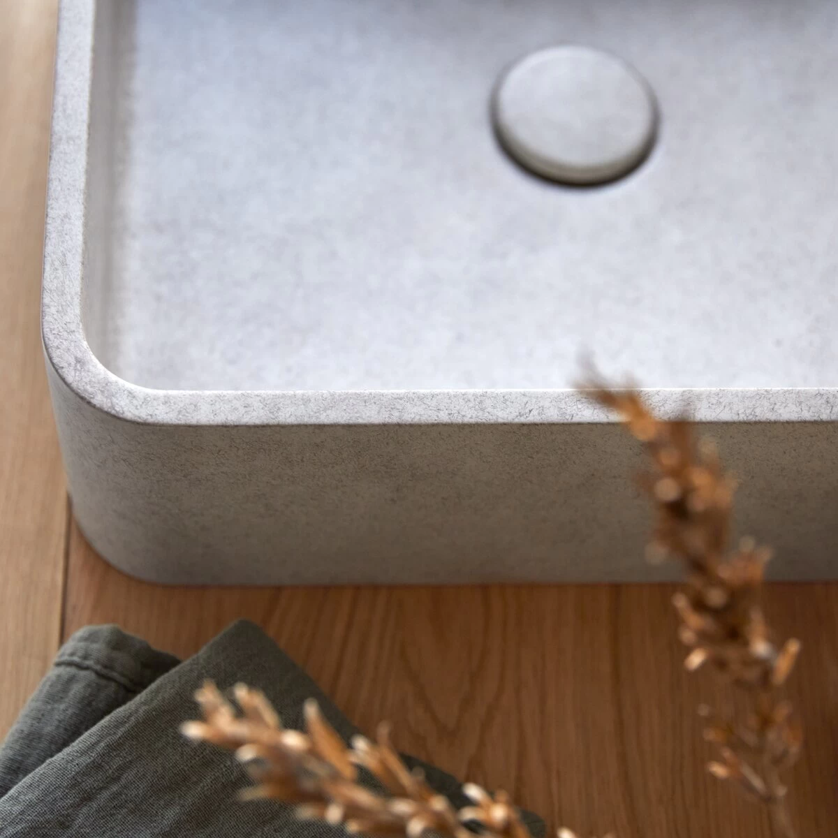 Thaïs - Vasque Carrée Béton Grey – Image 4