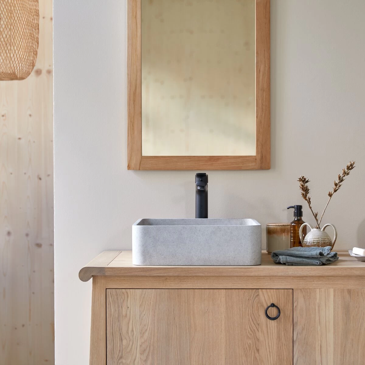 Thaïs - Vasque Carrée Béton Grey – Image 5