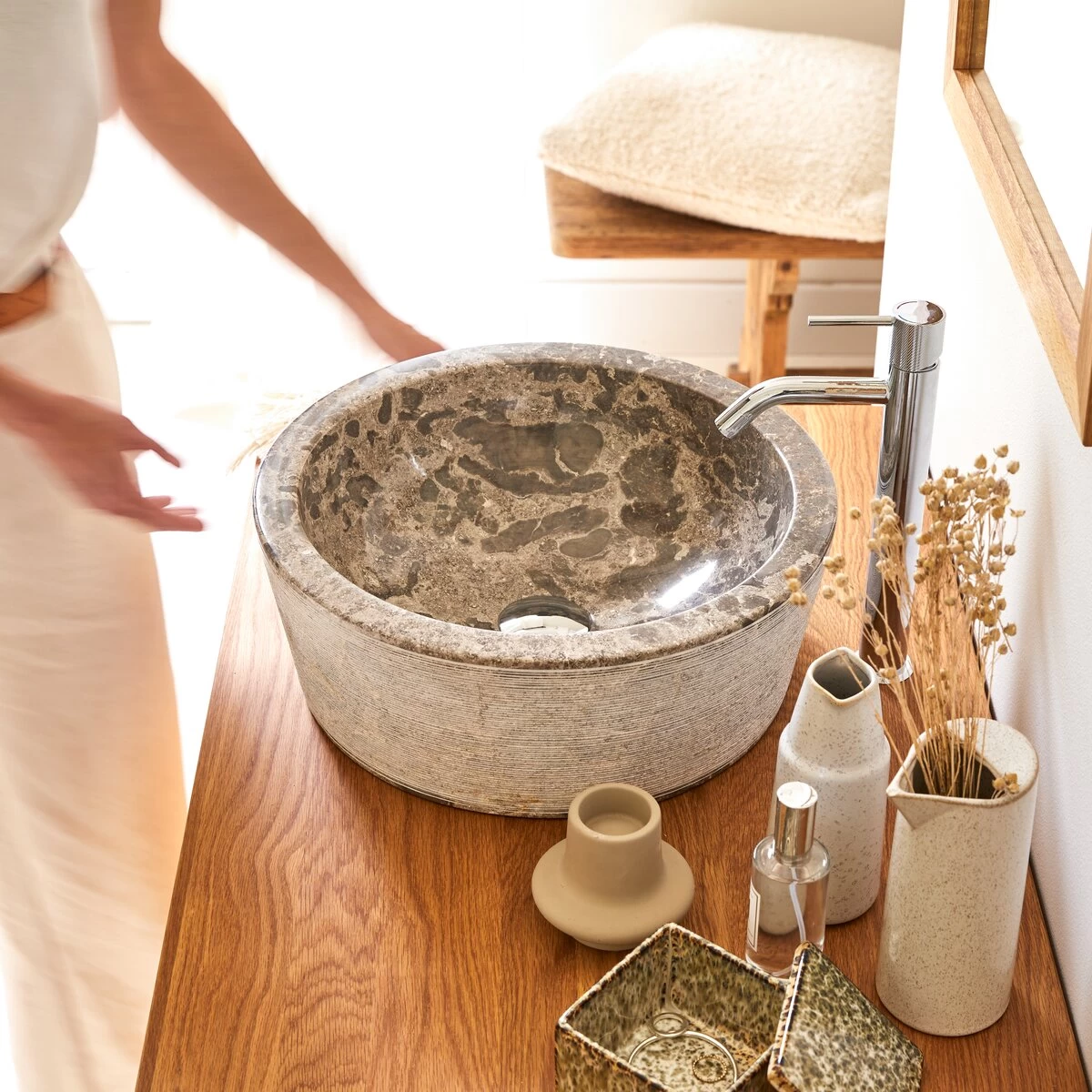 Exo Stri - Vasque En Marbre Grey – Image 4