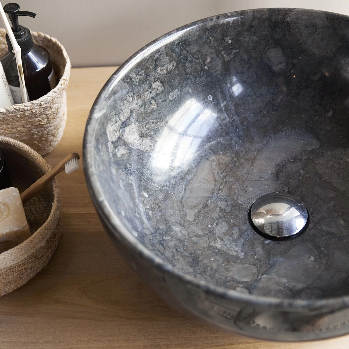 Mia - Vasque En Marbre Dark Grey – Image 6