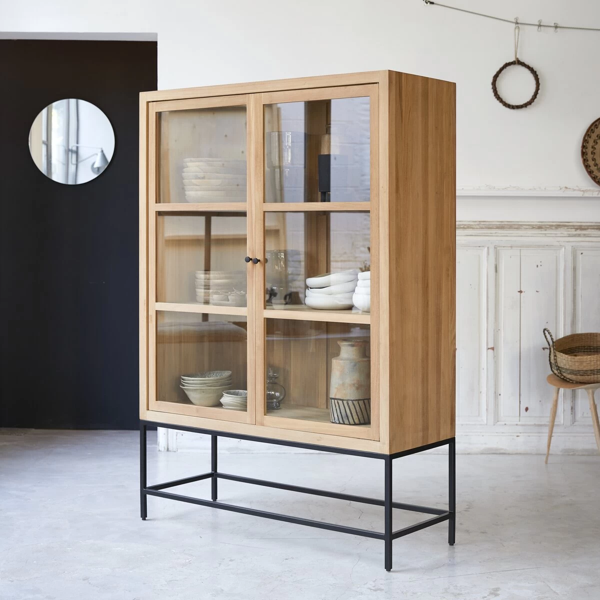 Babeth - Vitrine Haute En Teck Massif – Image 3